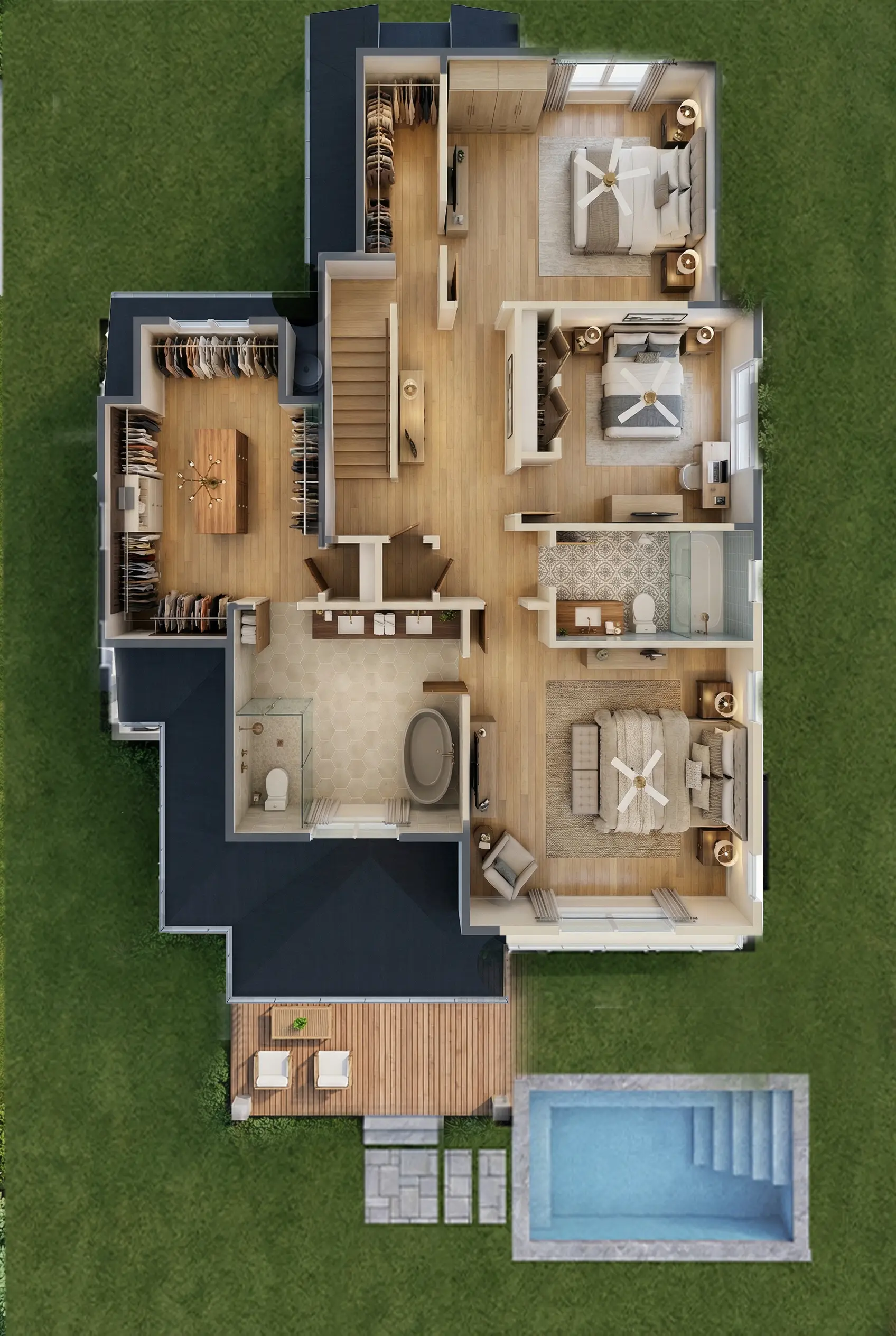 Unit 3 Second Floor Plan — New Construction East Austin