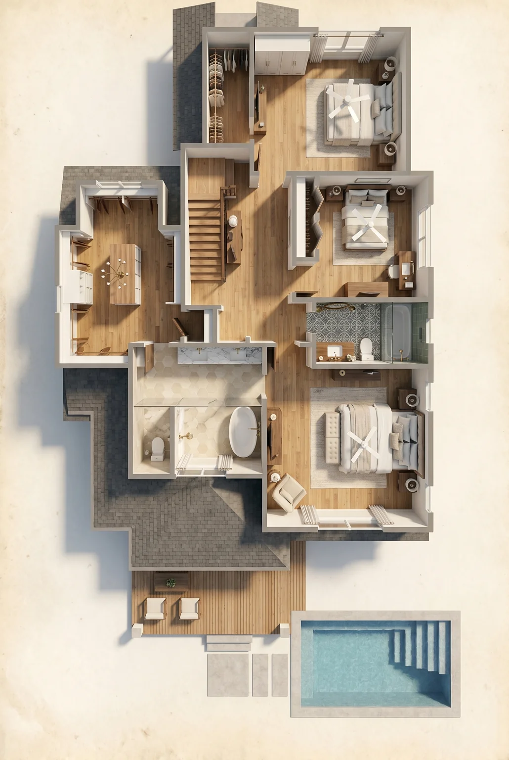 Unit 2 Second Floor Plan — New Construction East Austin