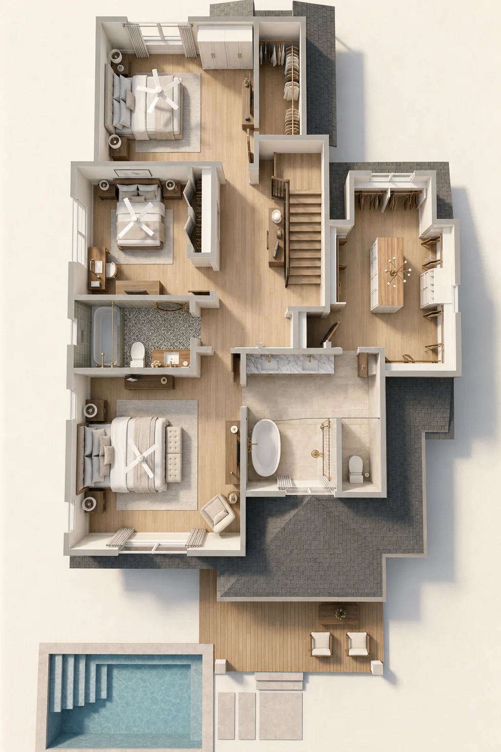 Unit 3 Second Floor Plan — New Construction East Austin